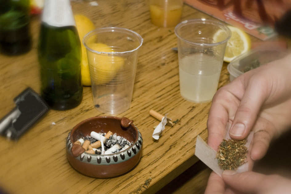 alcohol and cannabis table