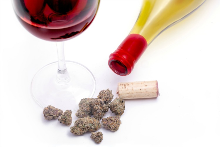 alcohol and cannabis wine and bud