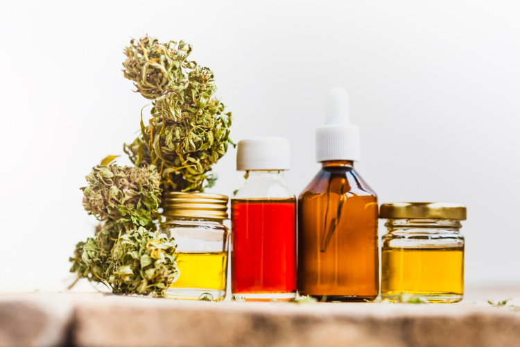 Types of CBD Products - jars of oils